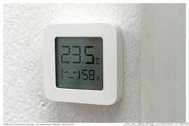 Pormenor de sensor digital de temperatura e humidade