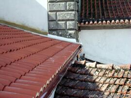 Ligação da caleira em cobre ao tubo queda existente