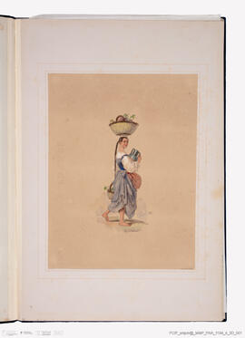 Camponesa com cesto à cabeça