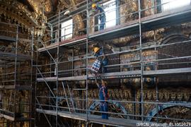 Nave, Alçado Sul, Desmonte andaime