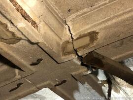 Problemas estruturais na no intradorso da abóbada da capela-mor