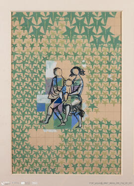 Estudo para a decoração de uma parede de casa particular