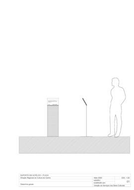 Placa e suporte em acrílico (2020)