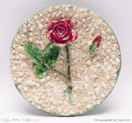 Prato areado com rosa