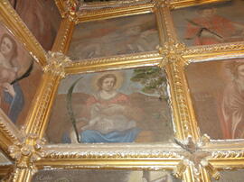 Pintura de caixotão “Santa Inês” – Sacristia