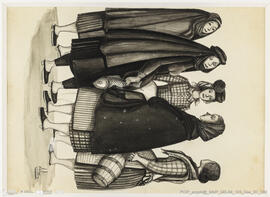 Mulheres em trajo de trabalho