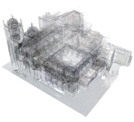 Vista de conjunto do varrimento “laser” da Sé do Porto