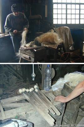 A elaboração dos “antoninhos” usados para tapar os orifícios do canal de fundição