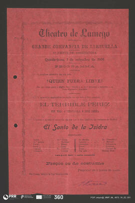 Quien fuera libre!; El Terrible Perez; El Santo de la Isidra