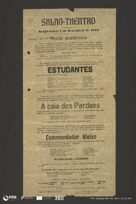 Estudantes; A ceia dos Pardaes; Commendador Aleixo