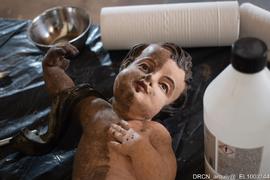 Escultura anjo, Retábulo Nª Sª Conceição, Meia Limpeza