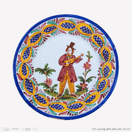 Prato com tocador de viola