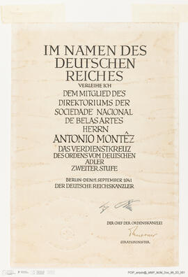 Diploma - Der Deutsche Reichskanzler