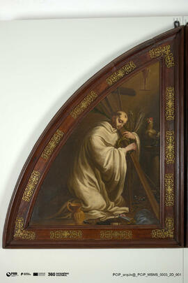 São Bernardo com os símbolos da Paixão