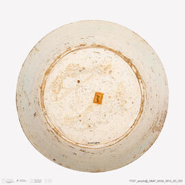 Prato com rapaz tocador de viola