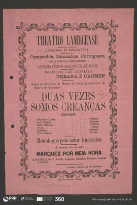 Duas vezes somos creanças; Marquez por meia hora