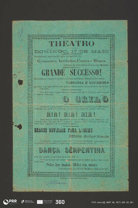 O Grilo; Rir! Rir! Rir!; Dança Serpentina