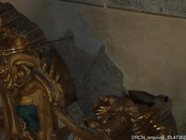 Reboco capela-mor -pormenor