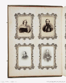 Álbum com retratos de membros das famílias reais europeias