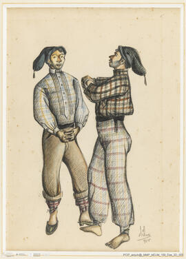 Pescadores em trajo de trabalho