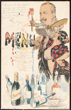 Menu e Caricatura de Malhoa