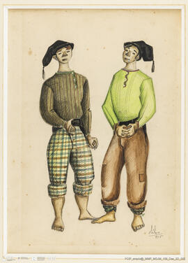 Pescadores em trajo de trabalho