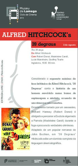 Folha de sala - Filme "39 Degraus"