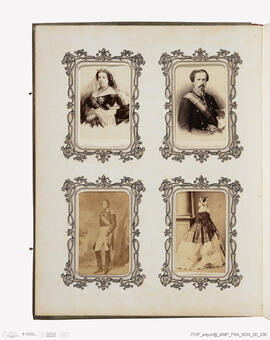 Álbum com retratos de membros das famílias reais europeias