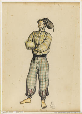 Pescador em trajo de trabalho