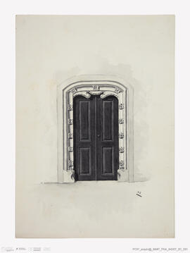 Porta do quarto da Rainha D. Maria Pia