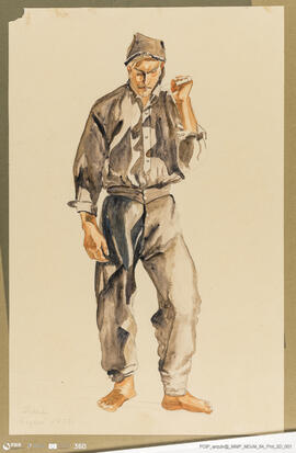 Pescador com recoveira