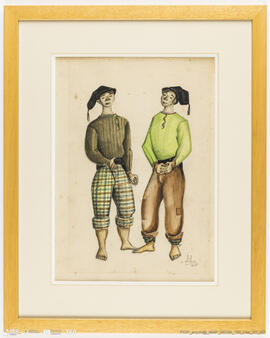 Pescadores em trajo de trabalho