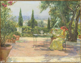 Madame Galli Curci no seu Jardim. Califórnia