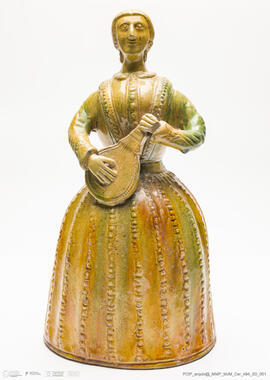 Garrafa: Mulher Tocando Guitarra