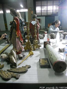 Restauro de imagens da capela (visita ao atelier de restauro)