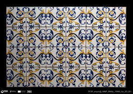 Painel de azulejos de fachada