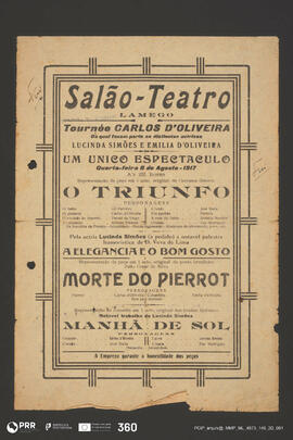 O Triunfo; A elegancia e o bom gosto; Morte do Pierrot; Manhã de Sol