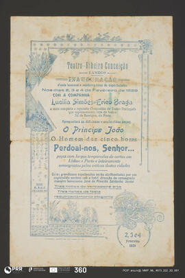 O Principe João; “O Homem das cinco horas”; Perdoai-nos, Senhor...