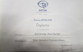 Certificado Intervenção em Conservação e Restauro