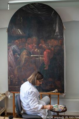 Atelier Porto Restauro, Nave, Tela Última Ceia, Pintura de cavalete