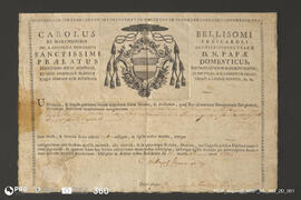 Carta de Carolus Bellisomi