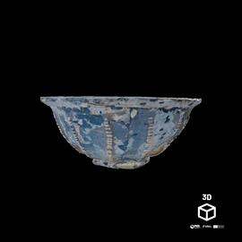 Taça em vidro com decoração