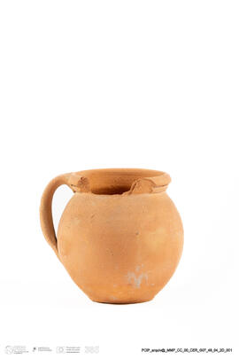 Vasilha de barro com asa