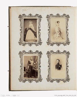 Álbum com retratos de membros das famílias reais europeias