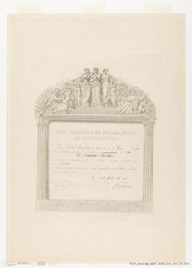 Diploma - Real Academia de Bellas Artes de San Fernando. Académico