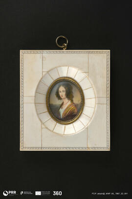 Retrato de Luísa de Orléans, rainha da Bélgica (Miniatura)