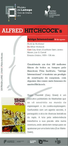 Folha de sala - Filme "Intriga internacional"