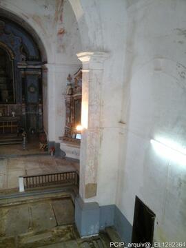 Parede no interior do templo