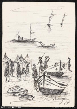 Praia de pescadores em tempo de banhistas