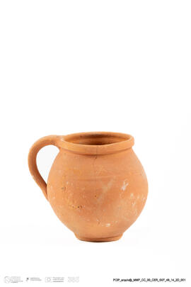 Vasilha de barro com asa